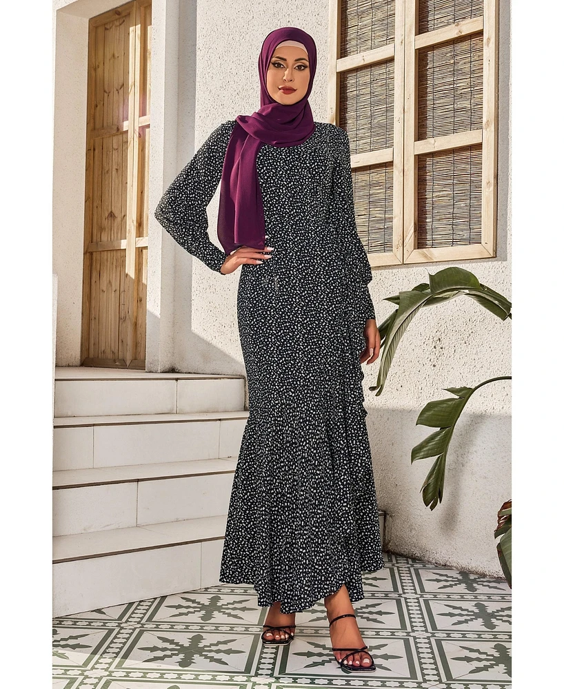Urban Modesty Women's Floral Maxi Wrap Dress