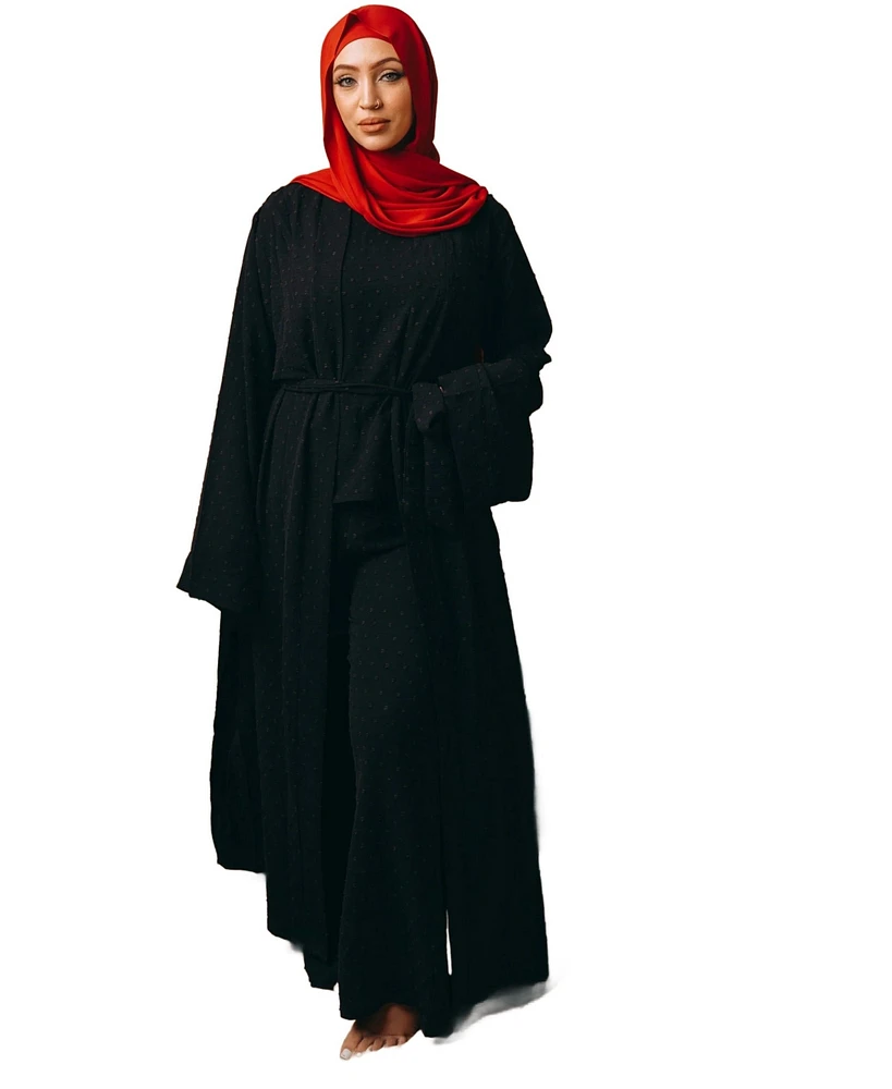 Urban Modesty Women's Four Piece Abaya Pant Set