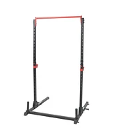 Sunny Health & Fitness Essential 800-lb High Capacity Power Rack Cage with Weight Plate Storage & Adjustable J-Hooks - Sf-XF920063