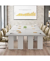 Tribesigns 71" Large Dining Table for 6 to 8 People, Rustic Farmhouse Style Dinner Table, Rectangular Dining Table for Kitchen, Dining Room & Living R