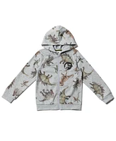 Jurassic World Boys Dinosaur T-Rex Fleece Zip Up Hoodie Set to