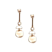 Sohi Women's Dented Relic Drop Earrings