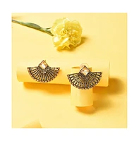 Sohi Women's Fan Drop Earrings