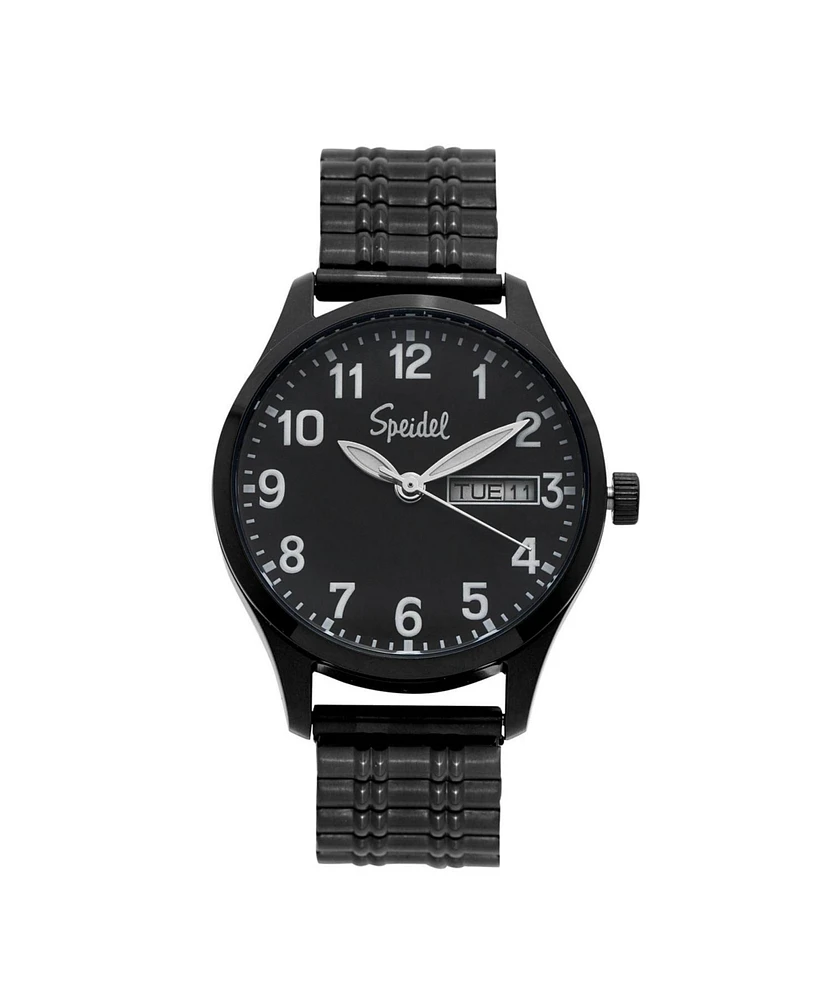 Speidel Ladies Essential Metal Watch With Twist-o-Flex Watchband in Gold Black