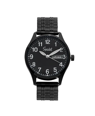 Speidel Ladies Essential Metal Watch With Twist-o-Flex Watchband in Gold Black
