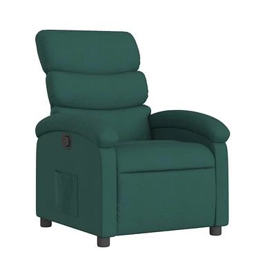 Recliner Chair Dark Green Fabric