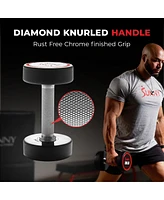 Sunny Health & Fitness Signature Style Polyurethane Round Dumbbells