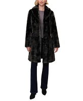 Jones New York Women's Faux-Fur Single-Breasted Blazer Coat