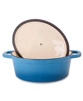 BergHOFF Neo 5pc Cast Iron Oval Dutch Oven Set with 10" Fry Pan