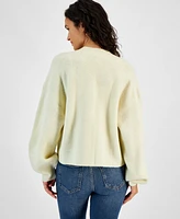 On 34th Women's Cropped Open-Front Long-Sleeve Cardigan, Created for Macy's