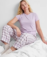 State of Day Women's Cotton Blend Short-Sleeve Sleep Tee Xs-3X