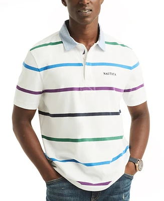 Nautica Men's Classic-Fit Striped Rugby Polo