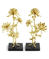 Michael Aram Dahlia Tall Candleholders, Set of 2