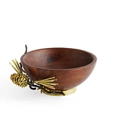 Michael Aram Pinecone Wood Small Bowl