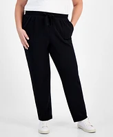 Style & Co Plus Yummy Fleece Drawstring Pants, Created for Macy's