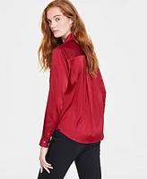 On 34th Women's Button-Front Long-Sleeve Utility Shirt, Created for Macy's