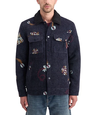 Scotch & Soda Men's Swirl Jacquard Graphic Jacket