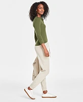 On 34th Women's Sweater-Knit Ribbed Joggers, Created for Macy's