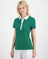 Tommy Hilfiger Women's Polka Dot Polo Top