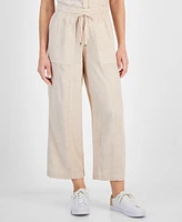 Tommy Hilfiger Women's Linen-Blend Wide-Leg Drawstring Pants