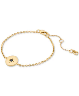 Kate Spade New York Gold-Tone Color Pave Star Disc Link Bracelet