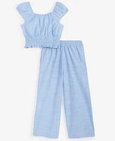 Epic Threads Little & Big Girls 2-Pc. Chambray Top Pants Set, Exclusively at Macy's