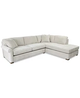 Marlyann 2-Pc. Fabric Roll Arm Sectional Sofa, Exclusively at Macy's