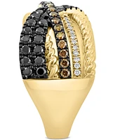 Effy Multicolor Diamond Crossover Statement Ring (1 ct. t.w.) in 14k Gold