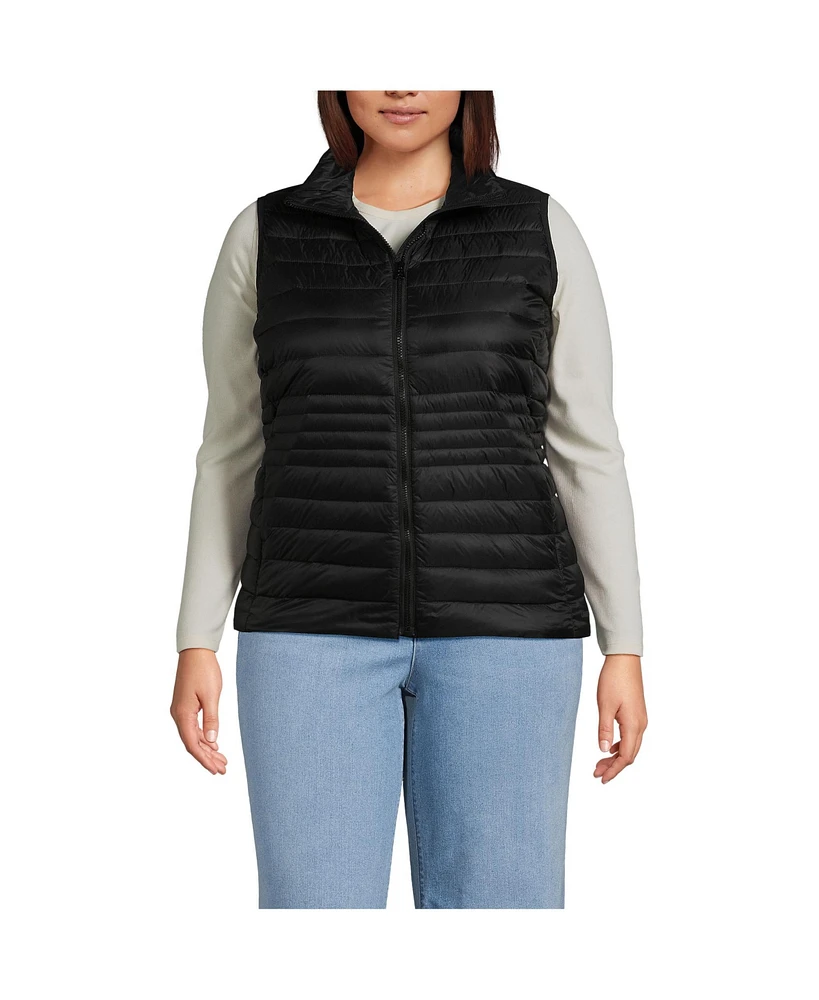 Lands' End Plus Wanderweight Packable Down Vest