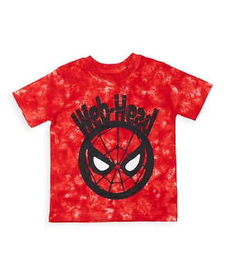 Marvel Avengers Spider-Man Iron Man Black Panther Captain America Hulk Tie Dye T-Shirt Little and Big Kid