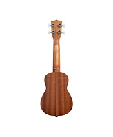 Kala Mahogany 4-String Soprano Ukulele (Hawaiian Islands and Tattoo Band)