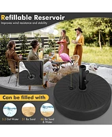 Sugift 19.5 Inch Fillable Round Umbrella Base Stand for Yard Garden Poolside-Black