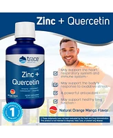 Trace Minerals Liquid Zinc + Quercetin | 25 mg Zinc, 200 mg Quercetin | Supports Normal Immune System Function | Natural Orange Mango Flavor | 32 Serv