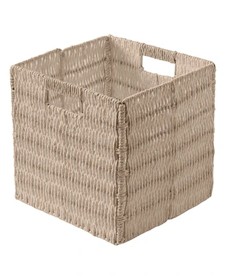 Ornavo Home Collapsible Paper Wicker Inch Square Storage Cube Bin Basket