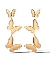 Jessica Simpson Butterfly Dangle Earrings