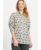 Olsen Women's Modern Retro Print Shirt