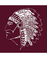 La Pop Art Boys Popular Native American Indian Tribes Word Crewneck Sweatshirt