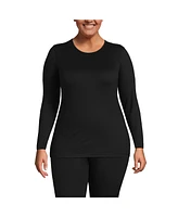 Lands' End Plus Baselayer Cozy Thermaskin Crewneck Top