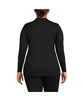 Lands' End Plus Baselayer Cozy Thermaskin Crewneck Top