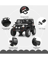 Gymax 12V Electric Kids Ride On Car Truck w/ MP3 Horn 2.4G Remote Control Black