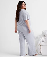 State of Day Ribbed-Knit Pajama Set Xs-3X, Created for Macy's