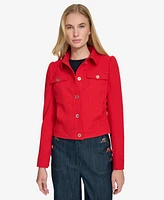 Tommy Hilfiger Women's Textured Button-Front Jacket