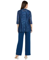 R & M Richards Petite Embellished Jacket, Sleeveless Top Pants Set