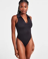 And Now This Women's Polo-Collar Sleeveless Bodysuit, Created for Macy's