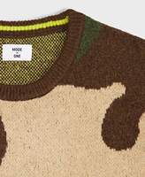 Mode of One Men's Relaxed-Fit Camo Crewneck Sweater, Created for Macy's