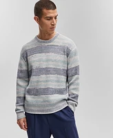 Mode of One Men's Relaxed-Fit Stripe Crewneck Sweater, Created for Macy's