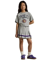 Polo Ralph Lauren Big Girls Logo Crest Cotton Jersey Boxy Tee