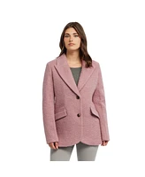 Ellen Tracy Women's Wave Boucle Tailored Coat