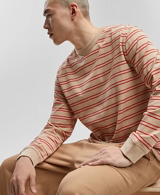 Mode of One Men's Long-Sleeve Relaxed Stripe T-Shirt, Created for Macy's