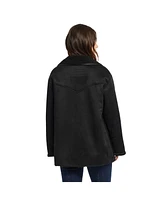 Ellen Tracy Women's Shearling Pu Binded Single Breasted Jacket